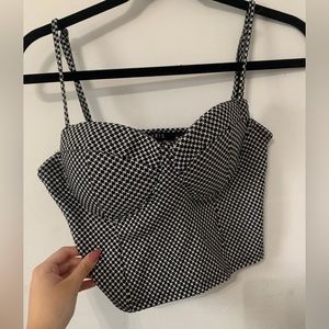 Iris padded gingham crop top!